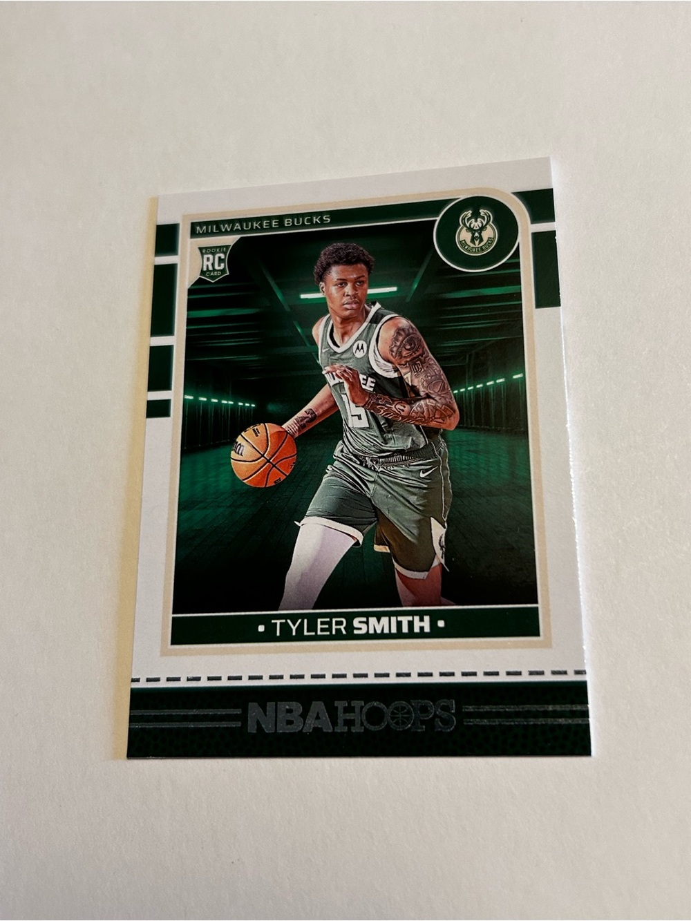Tyler Smith NBA Hoops Rookie Card - Milwaukee Bucks Green